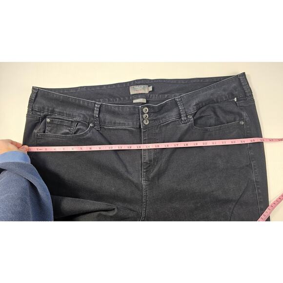 Torrid crop jegging super soft black denim stretch jeans sz 28 plus casual - Picture 5 of 9